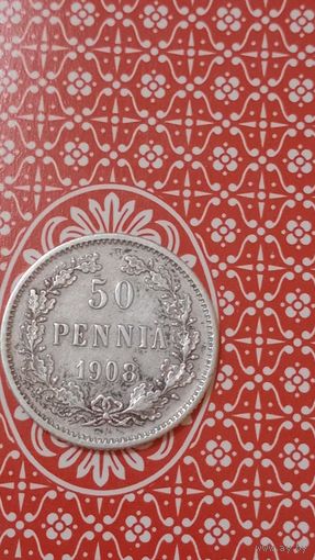 Финляндия 50 пенни 1908