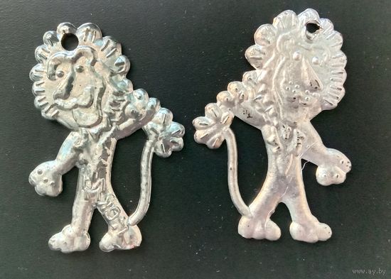 Ёлочная игрушка СССР Лев пластик a-la картонаж