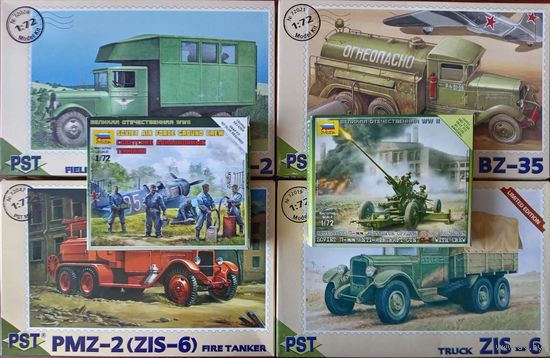 6 сборных модели 1/72: Набор к советскому аэродрому.