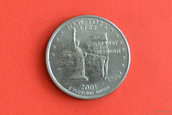 США 25 центов(квотер) 2001 с 1 руб