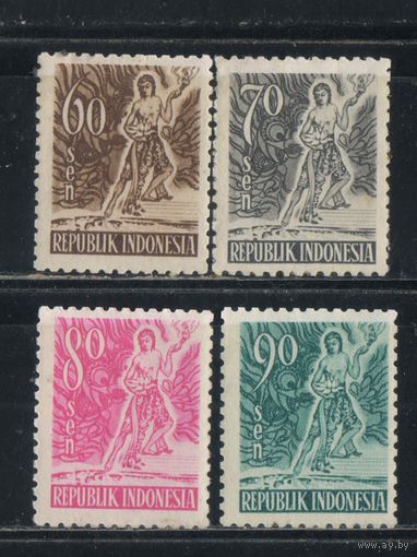 Индонезия Респ 1953 Кшатрии Стандарт #105-6,108-9**