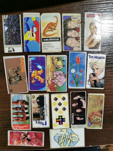 Наклейки лот 80 штук разные