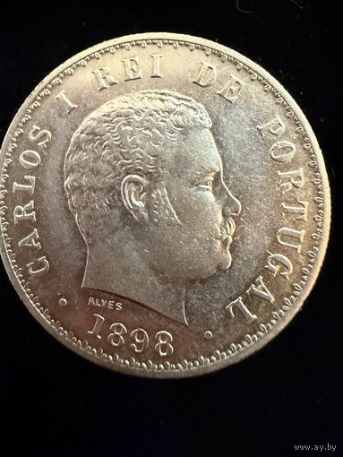 500 реалов 1898г. Португалия. Серебро 917пр.
