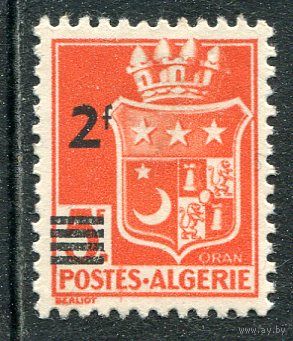 Французский Алжир. Стандарт. Герб города Оран. Надпечатка. 2fr на 5