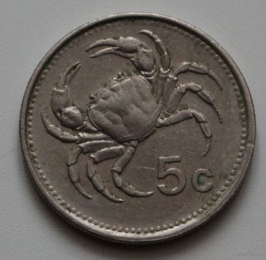 Мальта, 5 центов, 1986 год, VF
