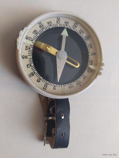 Компас Адрианова с родным ремешком, рабочий времен СССР