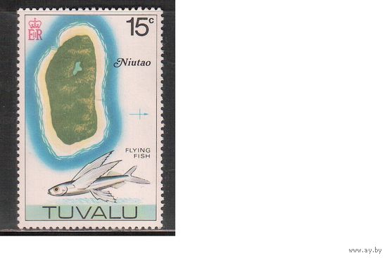 Тувалу-1976(Мих.30) , ** ,  Морская фауна, Рыбы