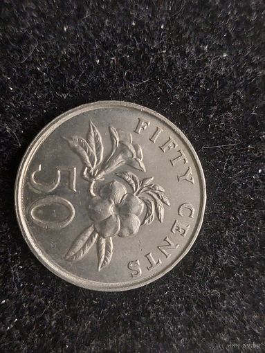 50 центов сингапур 1987