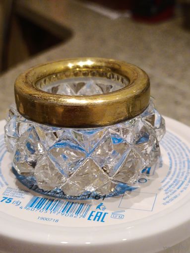 Солонка с серебром в позолоте 875