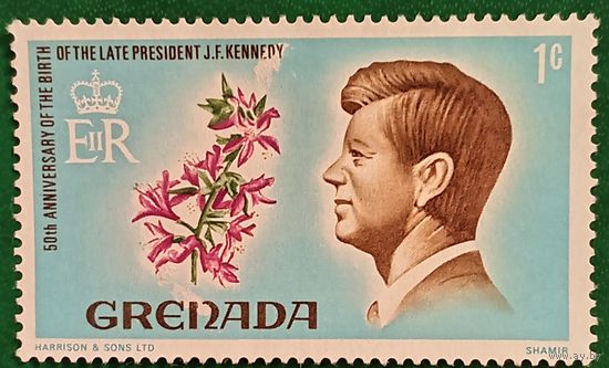 Гренада 1968. 50 лет со дня рождения J. F. Kennedy