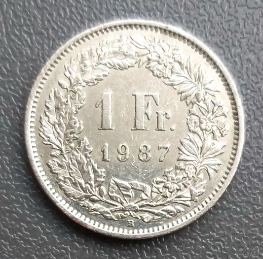 1 франк * 1987 * Швейцария * Красивый !