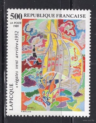 Франция 1989 **  Современная живопись. Флот