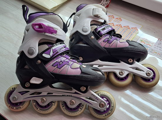 Ролики сиреневые, р.30-33, б.у в отличном состоянии