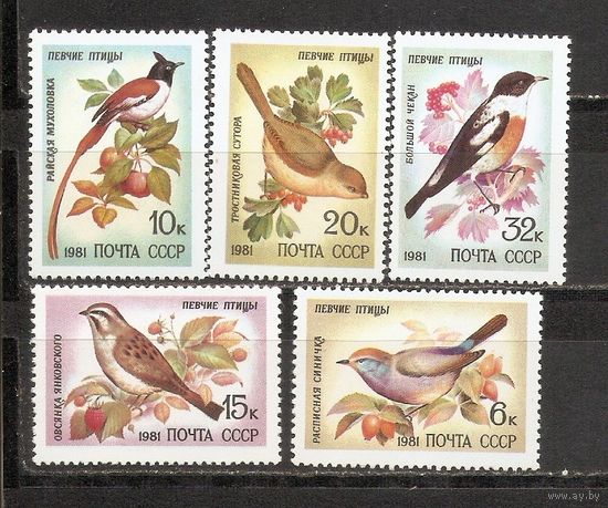 ФФ1 СССР 1981 Птицы певчие