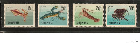 Албания-1968(Мих.1299-1304) , гаш.   , Морская фауна, Раки, Крабы