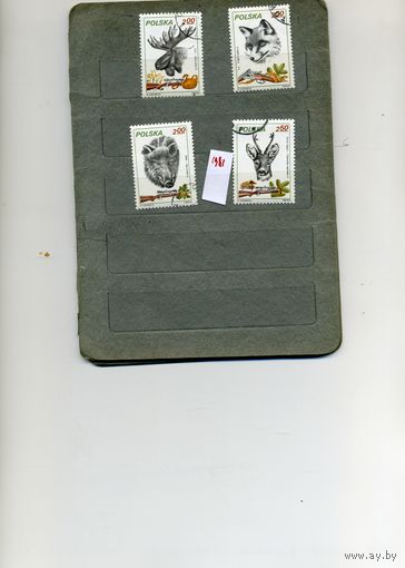 ПОЛЬША, 1981 ,   фауна  4м,
