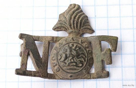 С рубля Нагрудный полковой знак Нортумберлендские фузилеры