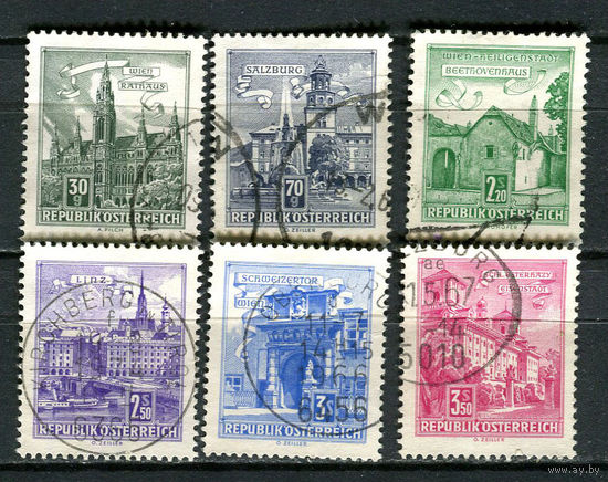 Австрия - 1962 - Стандарты. Архитектура - 6 марок. Гашеные.  (Лот 6JL)-TG2P32
