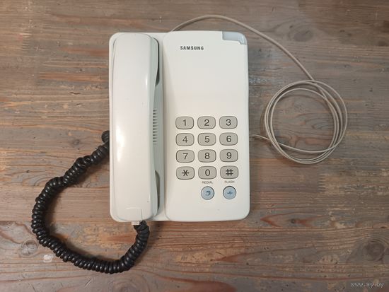 Кнопочный проводной телефон Samsung SP-F203 в хорошем состоянии. Сам по себе не громкий.