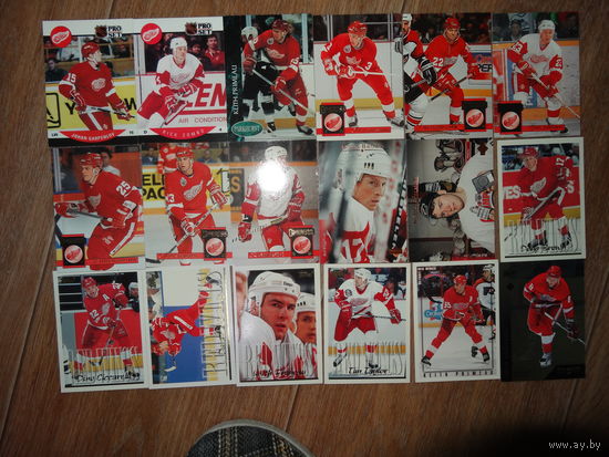 Хоккейные карточки.НХЛ. Detroit Red Wings-20 карт