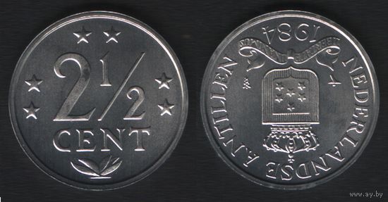 Нидерл. Антильские о-ва __km9a 2 1/2 цента 1984 год (_8 ТОРГ ЛЮБОЙ