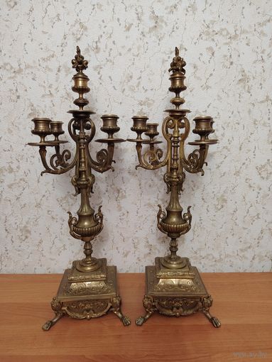 Бронзовые подсвечники (канделябры), без МЦ!!
