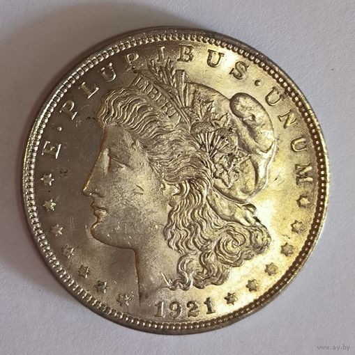 Доллар Морган 1921 в чудесной патине