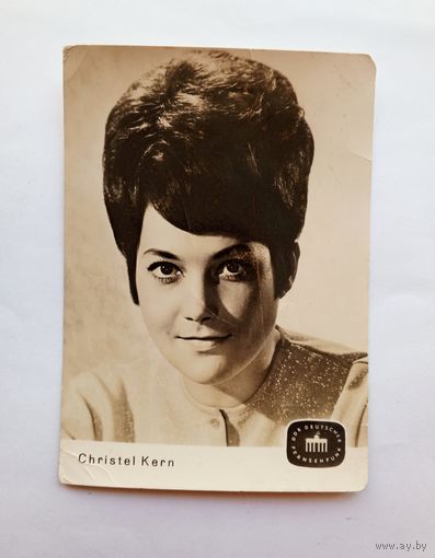 Фотооткрытка Christel Kern, чистая. ГДР