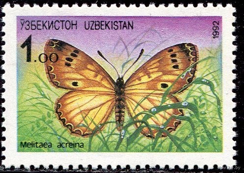 Узбекистан. Бабочка. Шашечница аталия