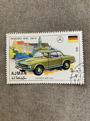 ОАЭ. Аджман 1970. Mercedes 280SL. Марка из серии