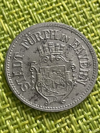 Германия (Германская Империя) Фюрт 50 пфеннигов 1917 г. (Fе)