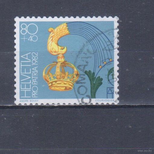 [2446] Швейцария 1982. Культура.Искусство.Вывеска. Концовка серии.Гашеная марка.