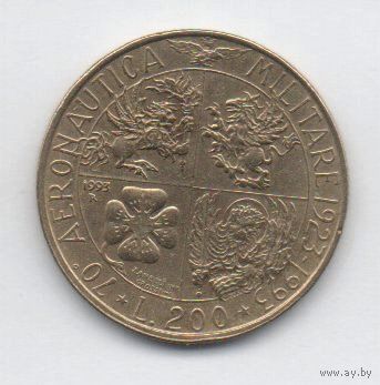 200 лир 1993 Италия 70 лет Военной Авиации