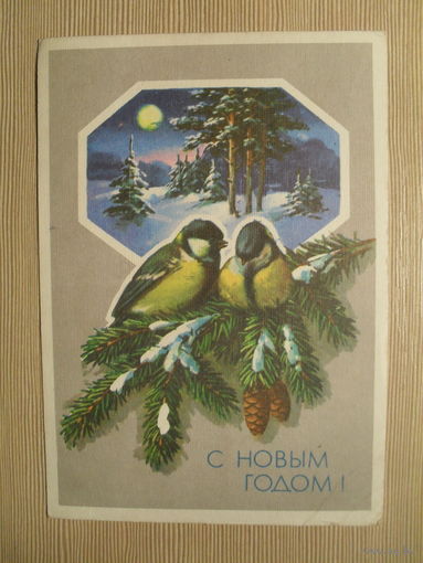 ПОДПИСАННАЯ ОТКРЫТКА. СССР.С НОВЫМ ГОДОМ! худ. Ю. КУРТЕНКО. 1989 г.