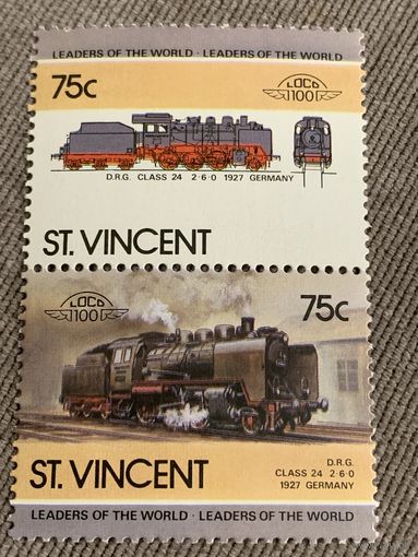 Сено-Винсент. DRG class 24 1927. Марка из серии
