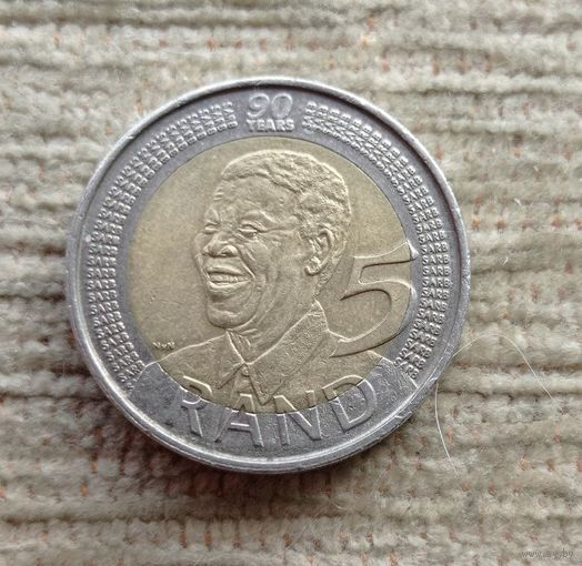 Werty71 Южная Африка ЮАР 5 ранд 2008 Нельсон Мандела 90 лет со дня рождения