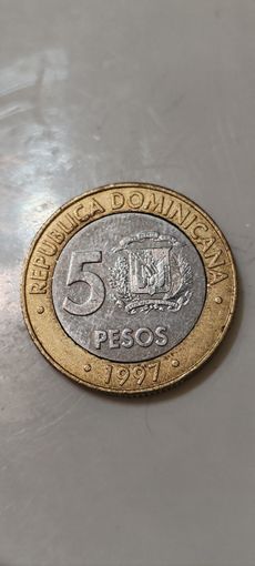 Доминиканская республика 5 песо 1997