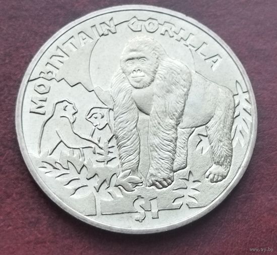Сьерра-Леоне 1 доллар, 2011 Обезьяны - Горная горилла