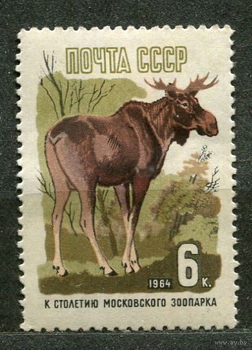 Зоопарк. Лось. 1964. Чистая