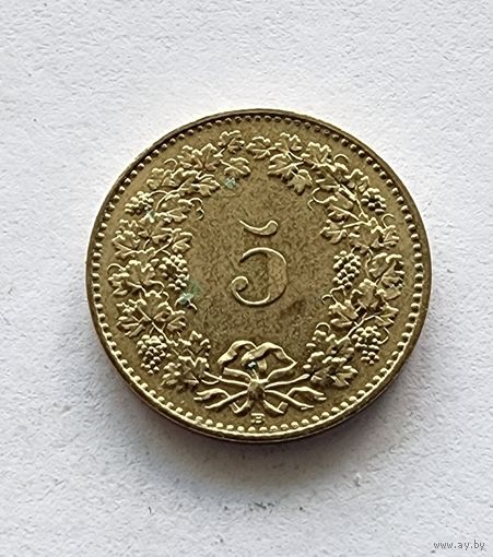 Швейцария 5 раппенов, 2012