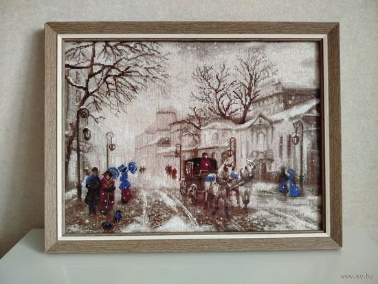 Вышитая картина "Старая улочка"