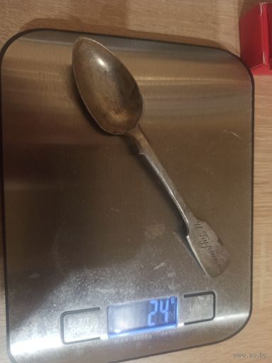 Ложка, серебро 84  проба. Подписная , 6 Эск, Курбатовъ