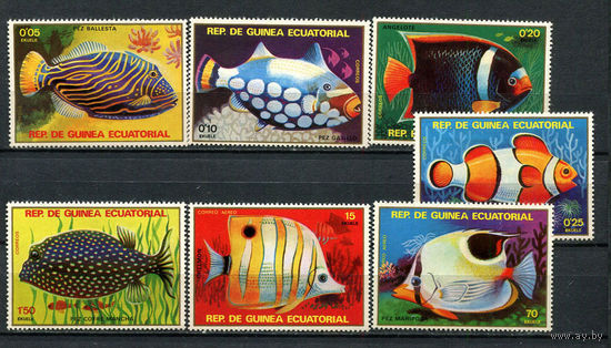 Экваториальная Гвинея - 1975 - Рыбки - [Mi. 1469-1475] - полная серия - 7 марок. MNH.  (Лот 94HO)-T2P47
