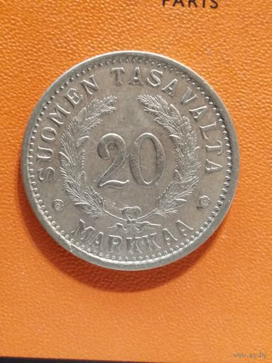 Финляндия, 20 марок, 1934 год, KM# 32