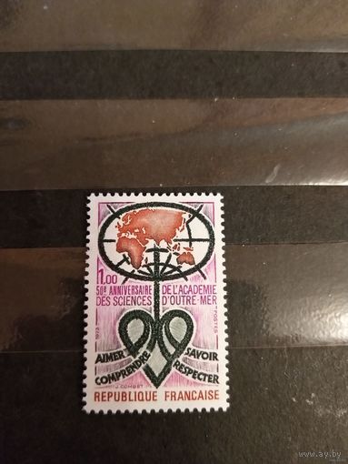 1973 Франция 50лет академии чистая клей MNH** выпускалась одиночкой (3-6)