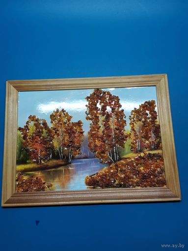 Картина янтарная. 15-21 см.