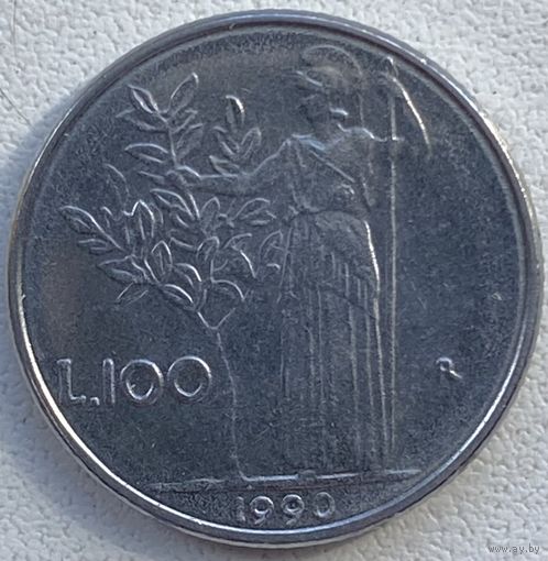 Италия 100 лир 1990 г.