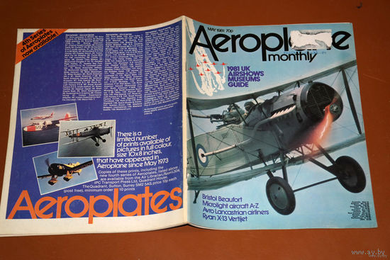 Авиационный журнал AEROPLANE MONTHLY май 1981, октябрь 1982, август 1990