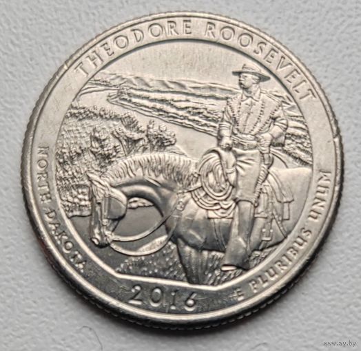 США 1/4 доллара (25 центов) 2016 "P"_KM#63_Национальный парк Теодор-Рузвельт
