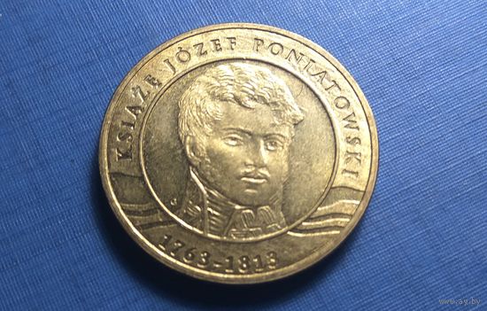2 злотых 2013. Польша. 200 лет со дня смерти принца Юзефа Понятовского.